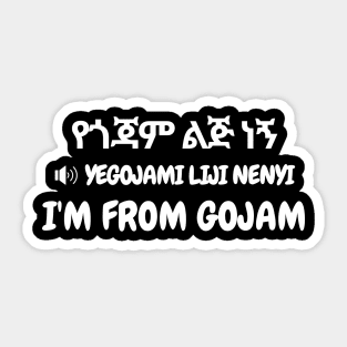 I'm from Gojam Sticker